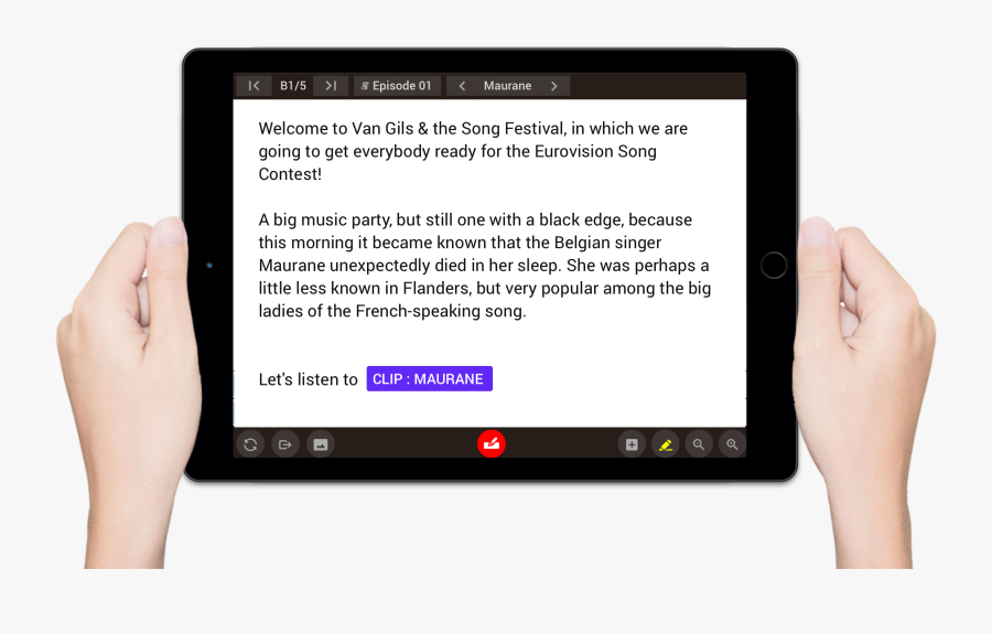 Presenter Tablet In Sync With Your Script - Tablet Computer, Transparent Clipart