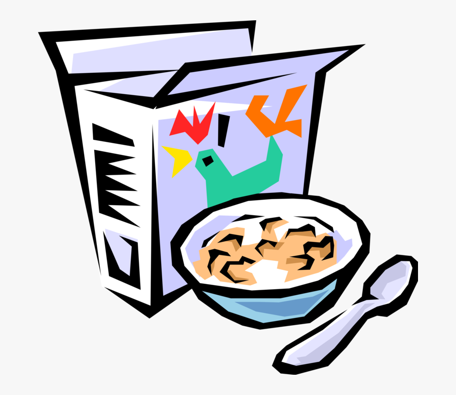 Vector Illustration Of Breakfast Cereal With Bowl And - Free Cereal Bowl Vector, Transparent Clipart