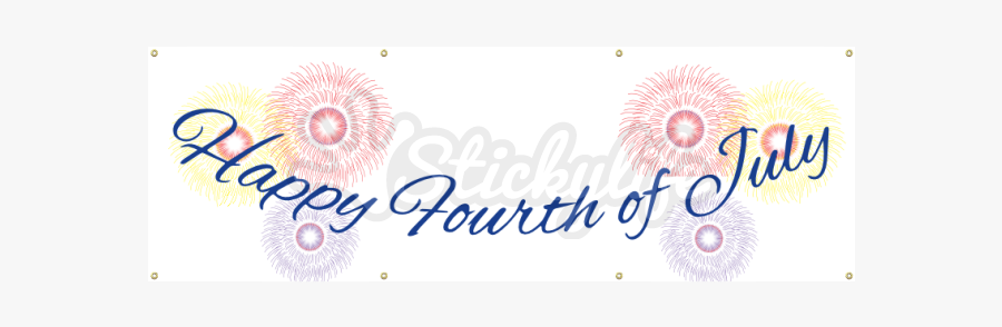 July 4th Vinyl Banner - Hour, Transparent Clipart