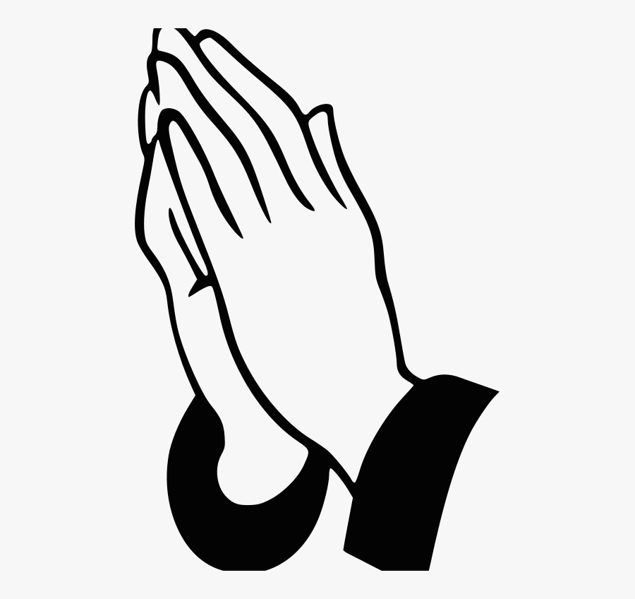 Download Agreeable Prayer Hands Clip Art - Praying Hands Black And White Clipart, Transparent Clipart