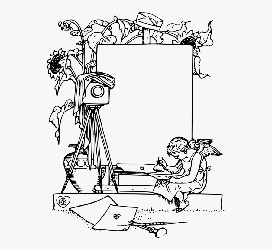 Line Art,art,coloring Book - Border Bookplates, Transparent Clipart