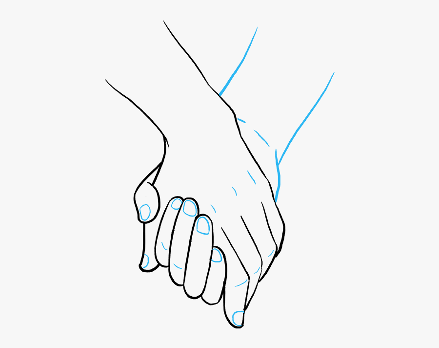 Holding Hands Pic - Sketch Holding Hand Easy, Transparent Clipart