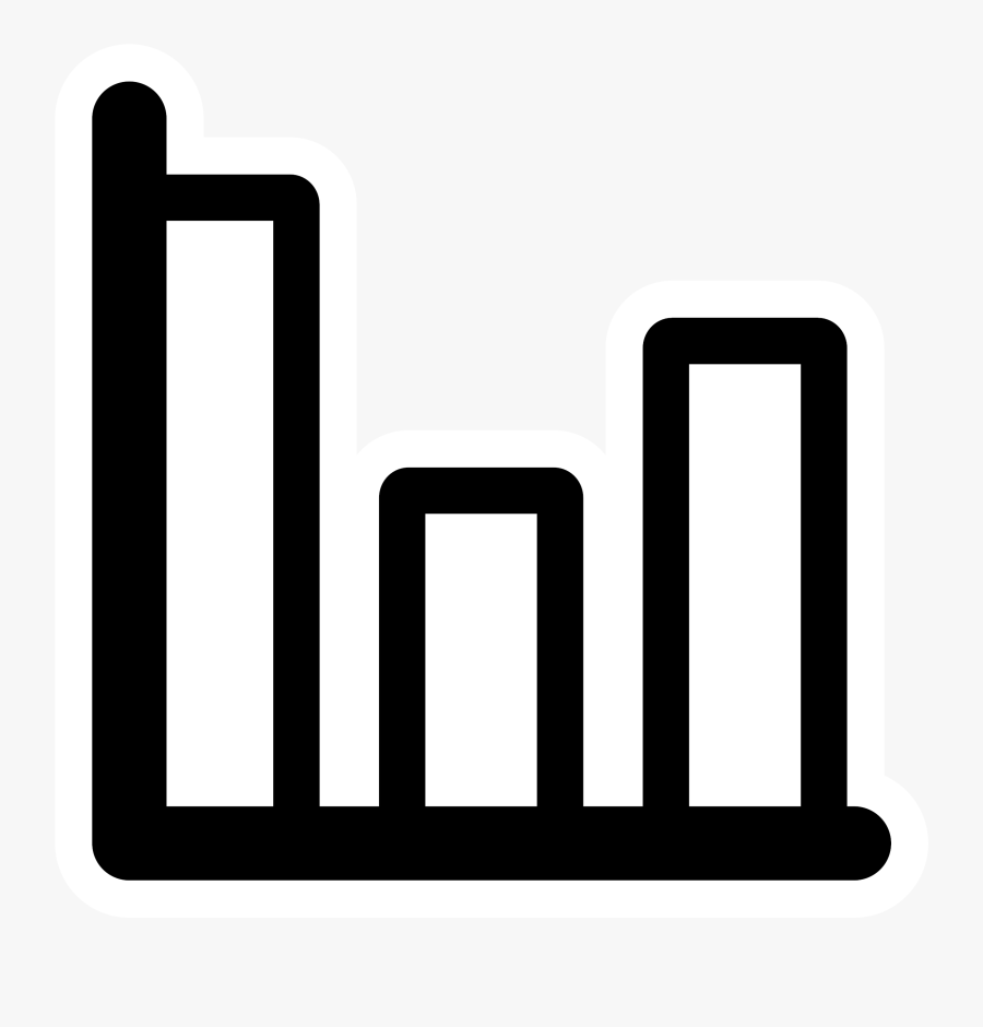 Clipart - Black And White Statistics Clipart, Transparent Clipart