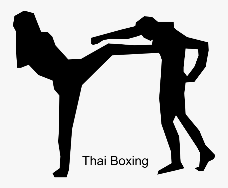 Clipart - Muaythai004 - Muay Thai Silhouette, Transparent Clipart