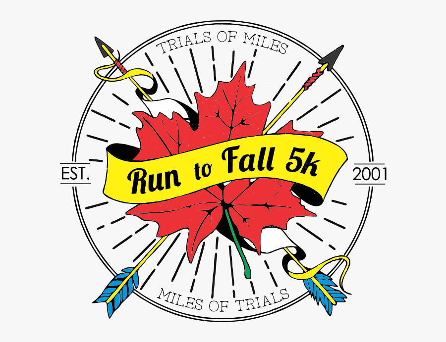 Run To Fall 5k Logo, Transparent Clipart
