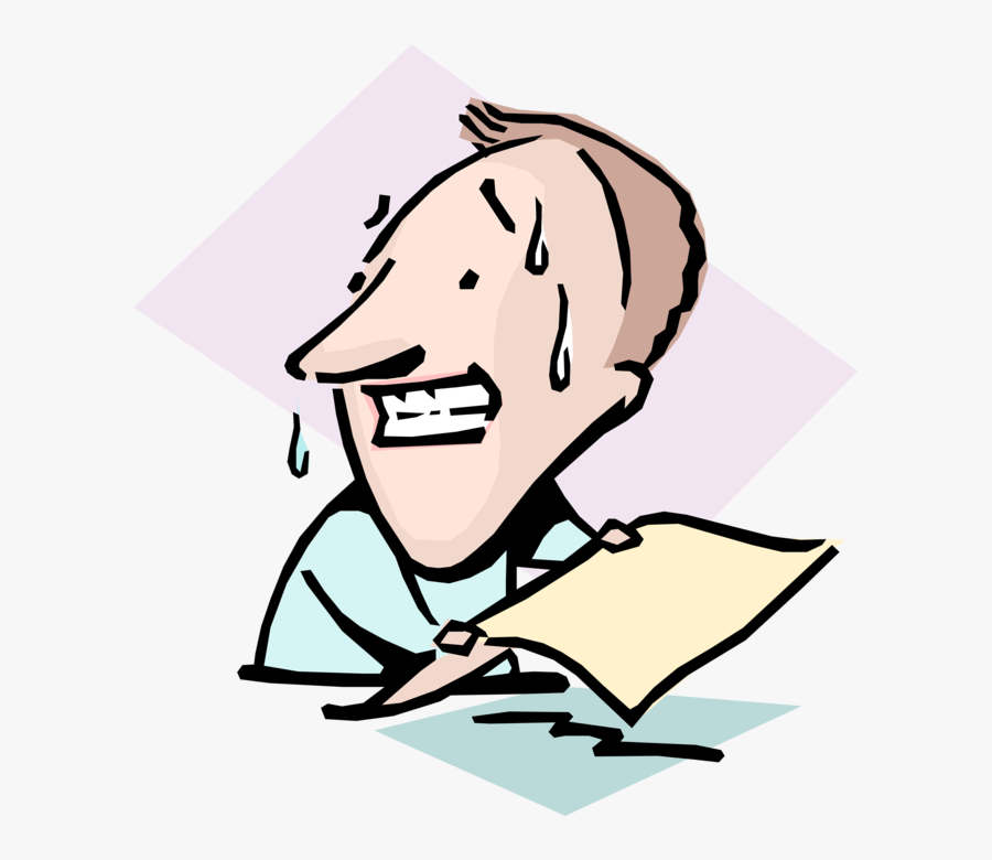 Vector Illustration Of To Paper-over Idiom Businessman - Fear Employee, Transparent Clipart