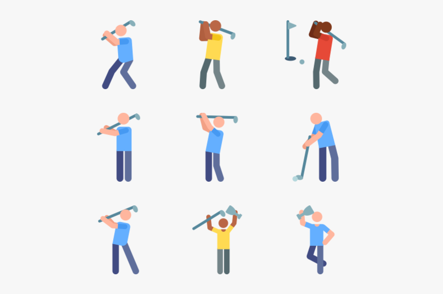 Golf - Golf Man Icon Png, Transparent Clipart