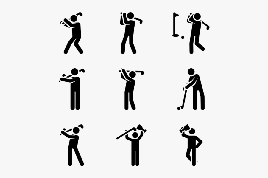 Golf - Golf Man Icon Png, Transparent Clipart