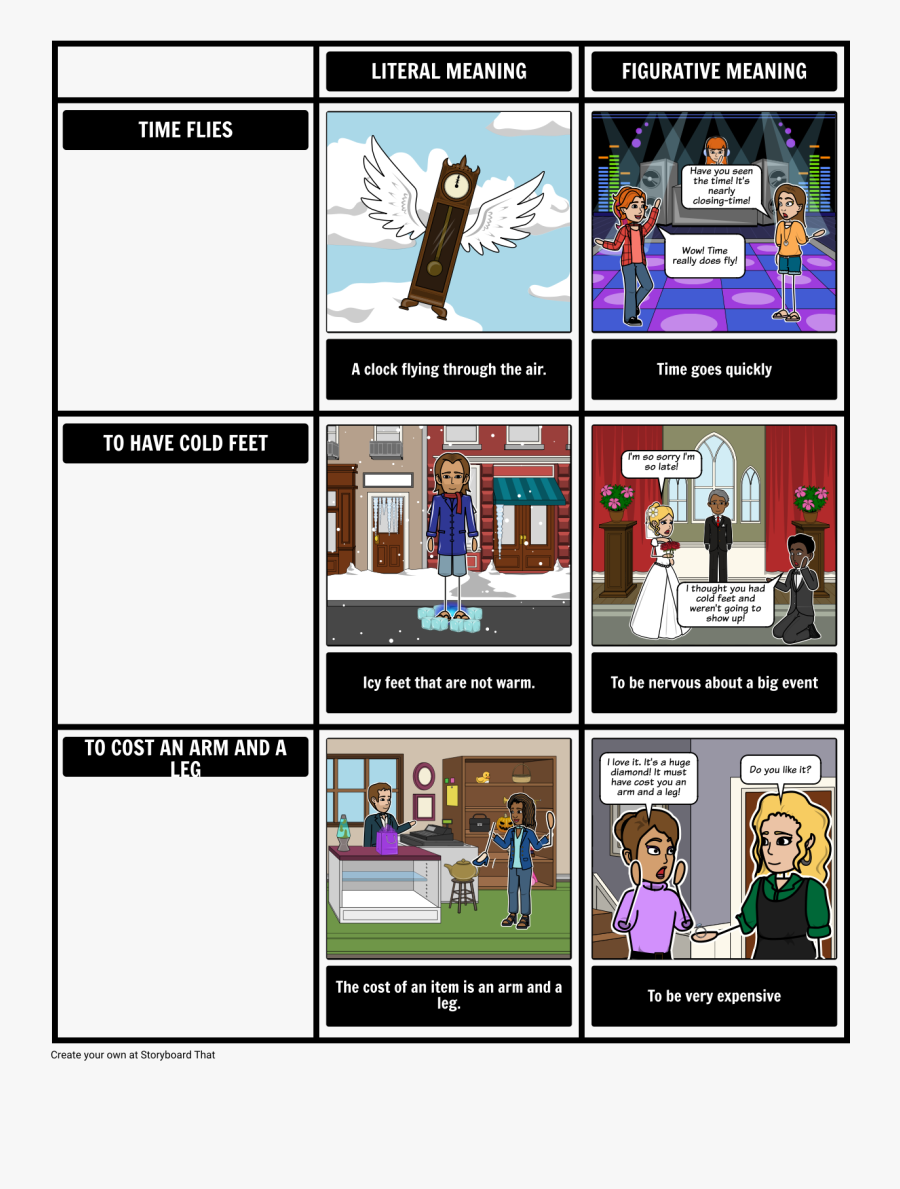 Storyboardthat Idioms, Transparent Clipart