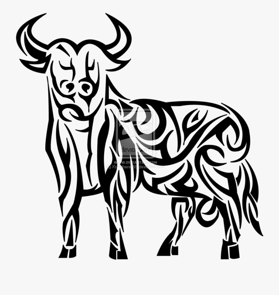 Clip Art And Designs Page Big - Bull Tattoo Png, Transparent Clipart