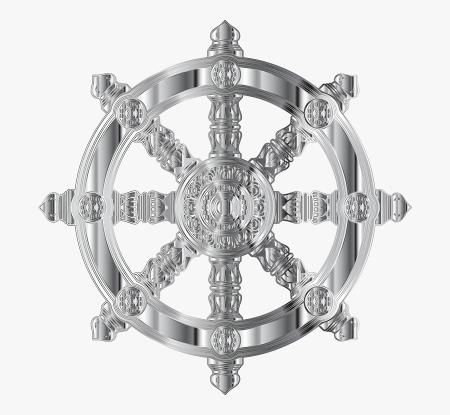 Metal,silver,buddhism - Symbol Buddhism Png, Transparent Clipart
