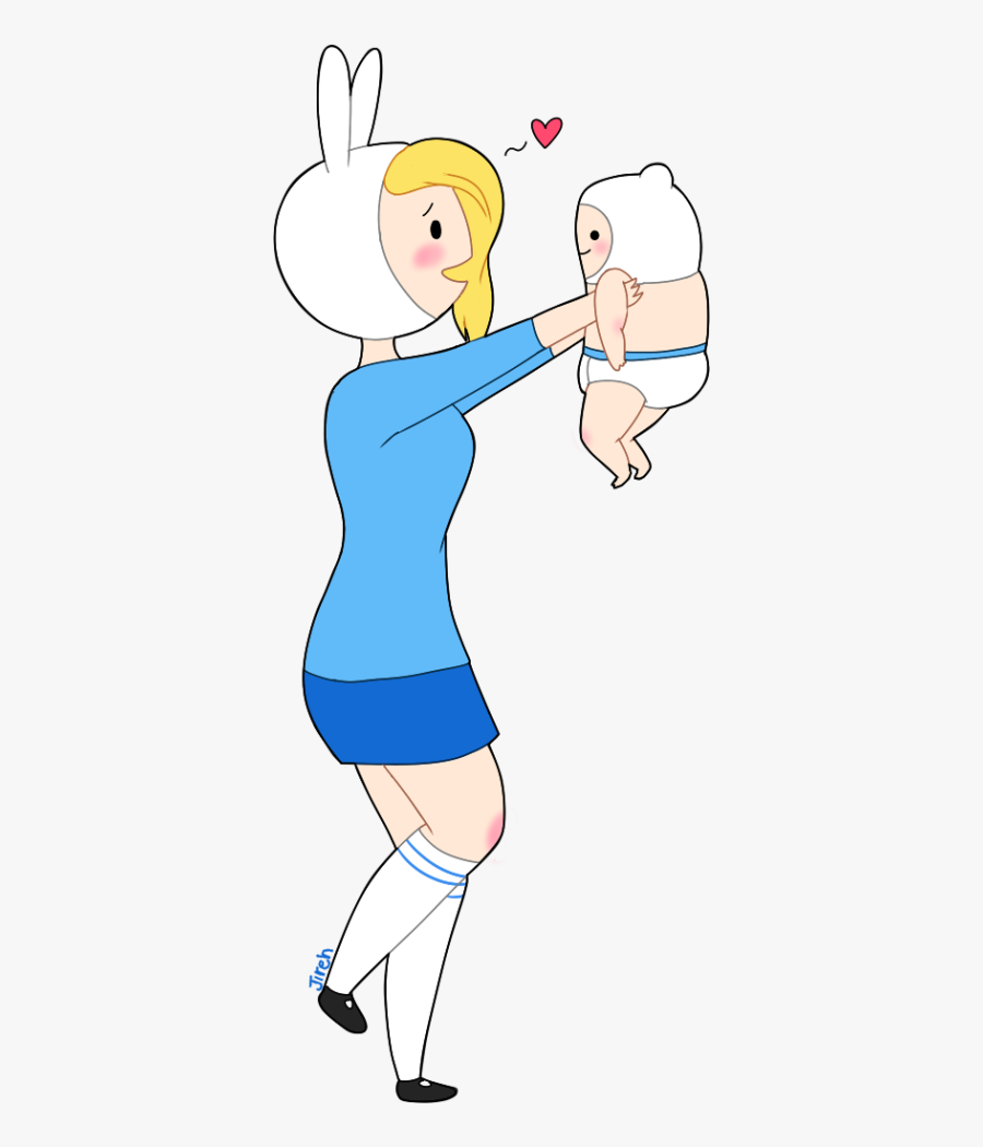 Adventure Time Fionna With Baby Finn, Transparent Clipart