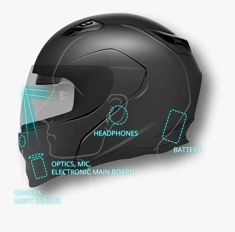 Transparent Visors Motorbike Helmet - Digital Motorcycle Helmet, Transparent Clipart