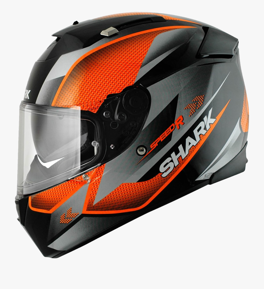 Biker Helmet Png - Black Orange Motorcycle Helmet, Transparent Clipart