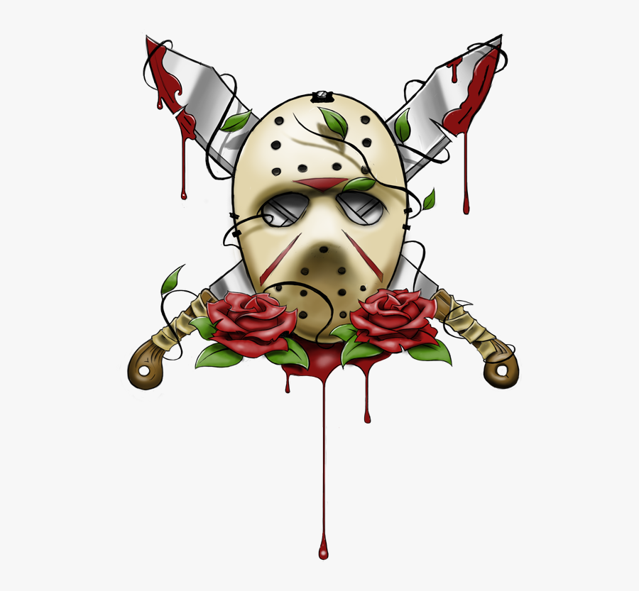 Horror Clipart Casper - Jason Voorhees Mask Tattoo, Transparent Clipart