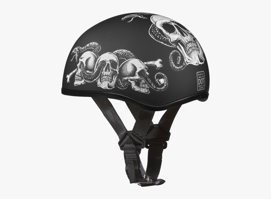 Clip Art Skull Graphics For Motorcycles - Smallest Dot Skull Cap Helmet, Transparent Clipart