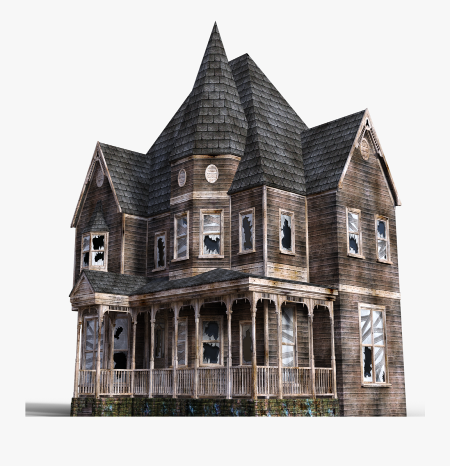 Scary Haunted House Png, Transparent Clipart