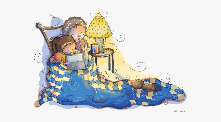 Nursery Clipart Baby Girl Reading Book - Wednesday Plan, Transparent Clipart