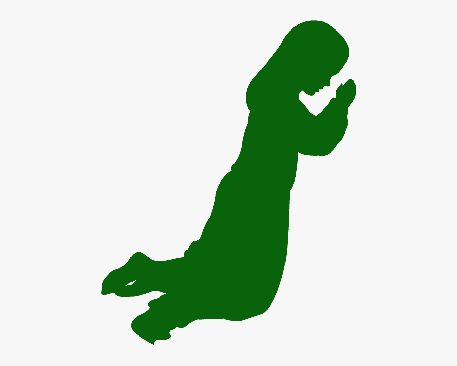 Menina Orando Silhueta, Transparent Clipart