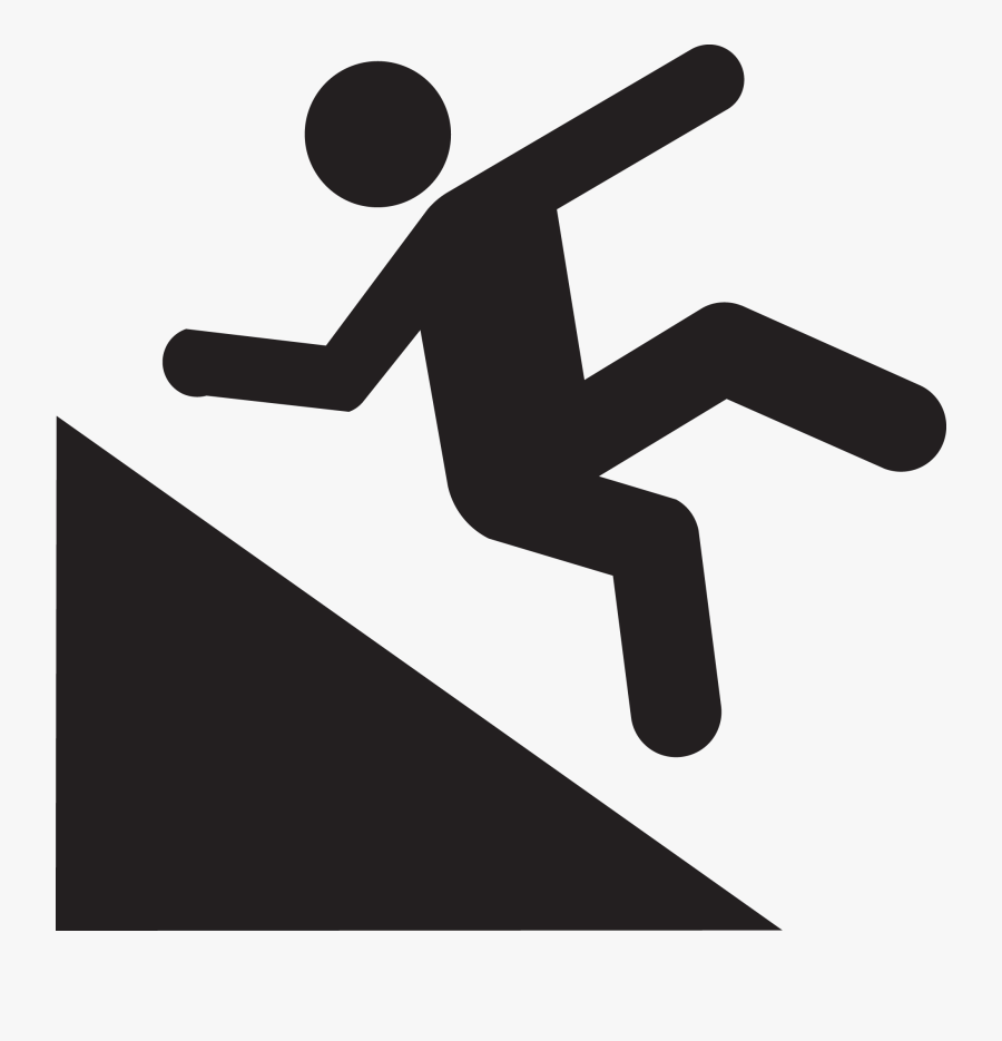 Indifference Is A Slippery Slope - Slippery Slope Fallacy Icon, Transparent Clipart