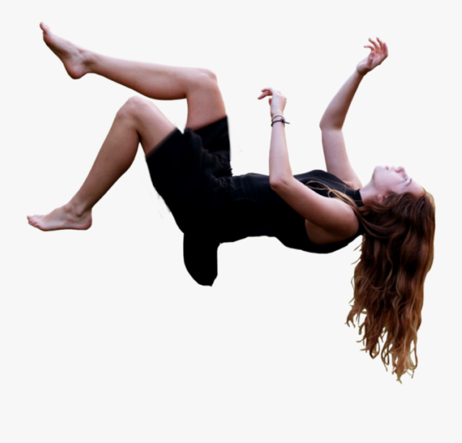 #falldown #fall #down #dead #death #girl #woman #ftestickers - Clear Background Girl Png Hd, Transparent Clipart