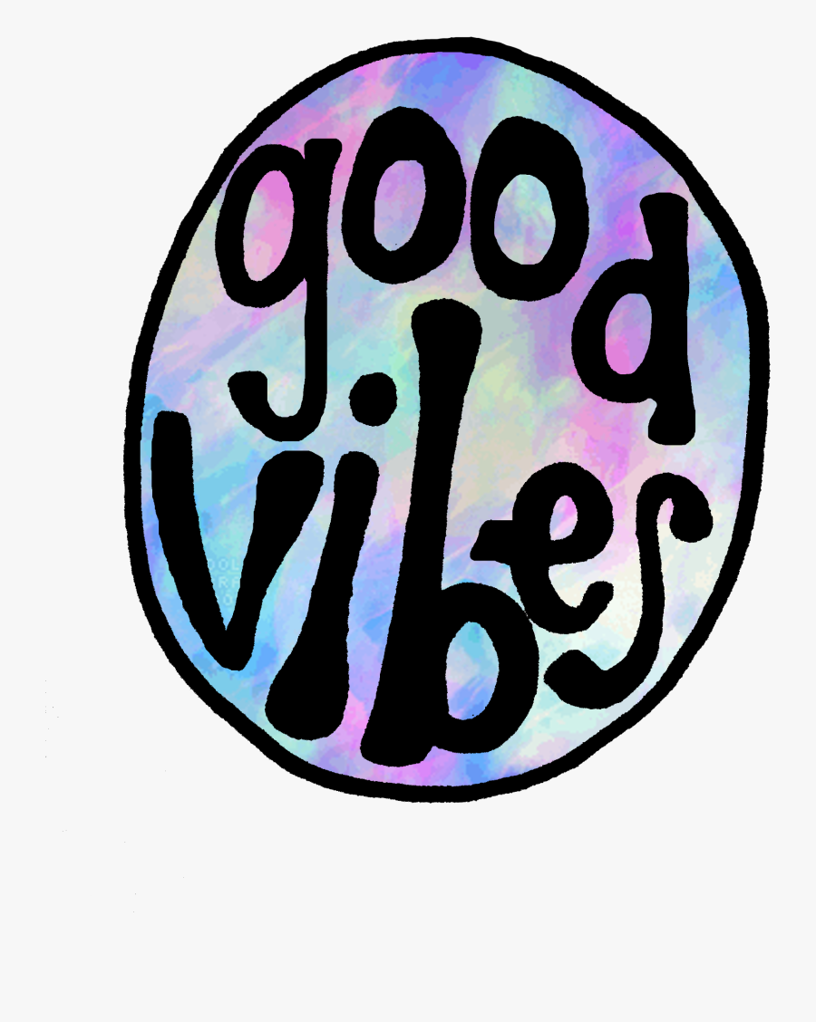 Groovy Good Vibes Watercolor Circle Clipart , Png Download - Good Vibes Circle, Transparent Clipart