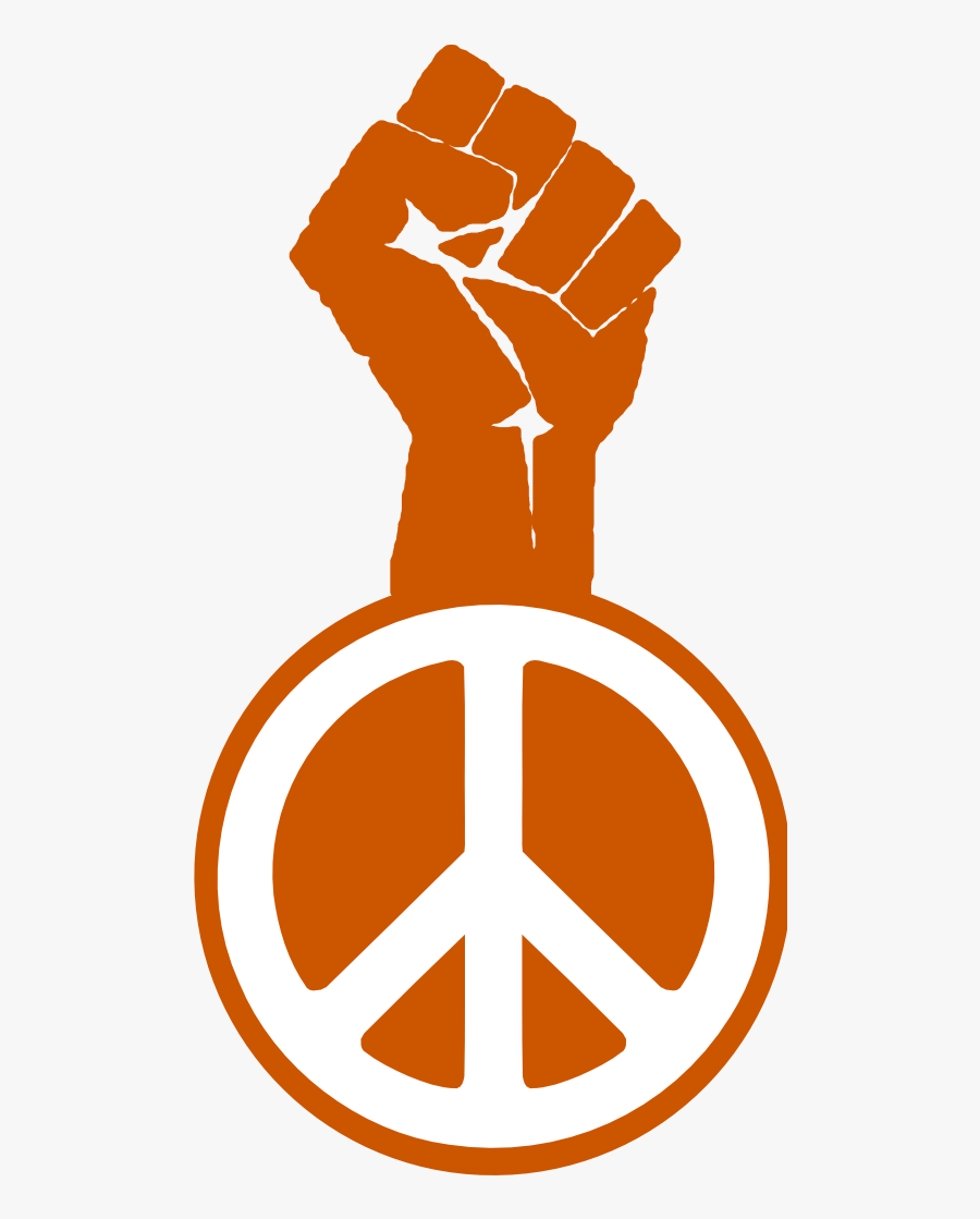 Fight The Power Occupy Wall Street Peace Fist Groovy - Black Power Fist Peace, Transparent Clipart