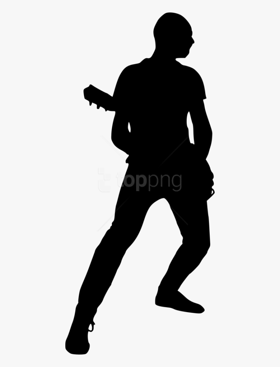 Free Png Electric Guitar Player Png - Guitar Player Silhouett, Transparent Clipart