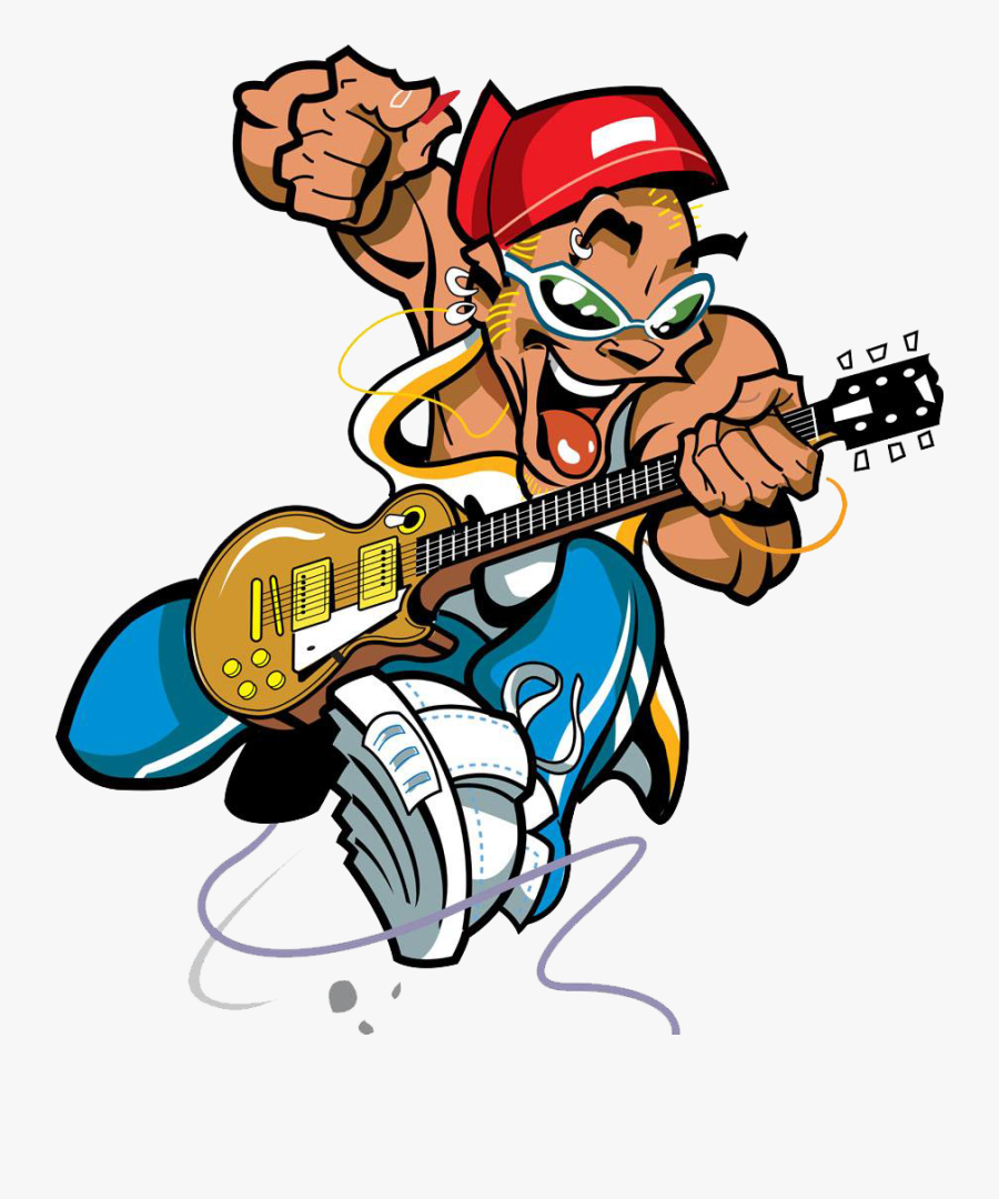 Guitar Player Free Download Png Hd Clipart - Bass Guitar Player Cartoon, Transparent Clipart