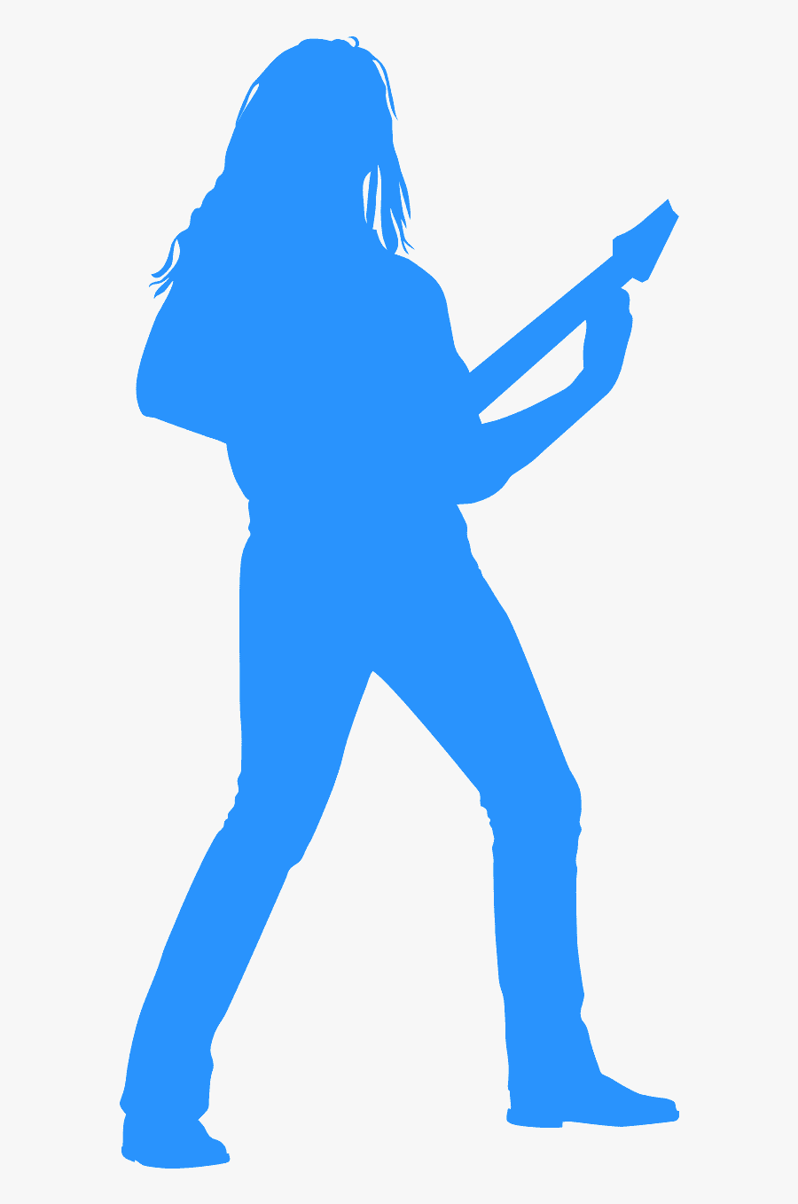 Guitar Player Silhouette Vector, Transparent Clipart