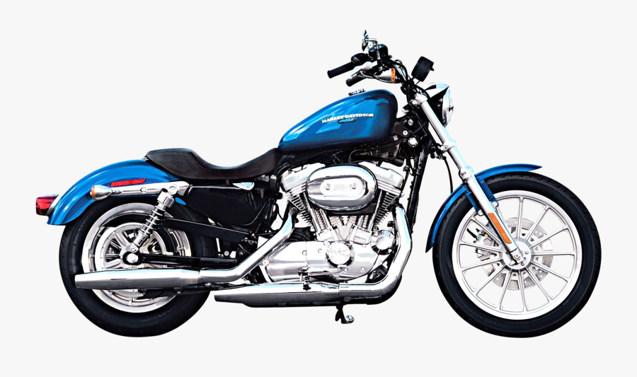 Harley Davidson Blue Motorcycle Bike Png Image - Blue Harley Davidson Motorcycle, Transparent Clipart