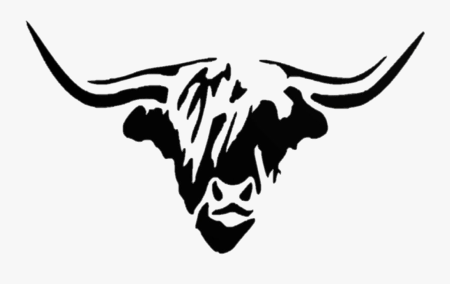 Cow - Highland Cow Head Silhouette, Transparent Clipart