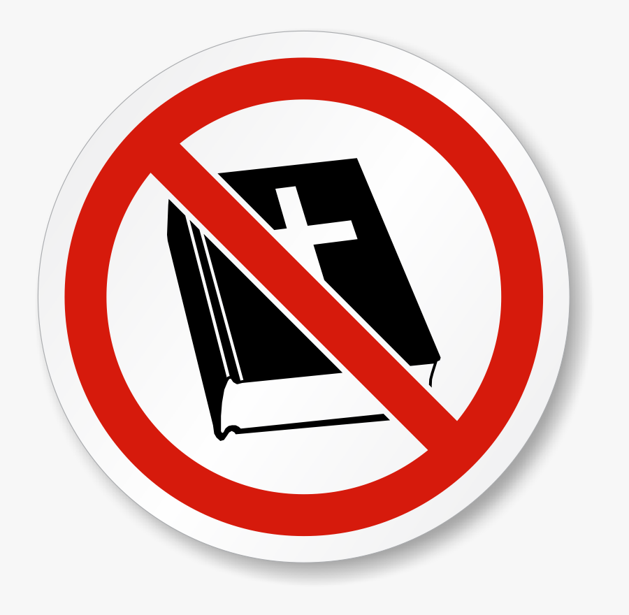 No Religion Symbol Iso Prohibition Safety Label Sku - Do Not Play Sign, Transparent Clipart