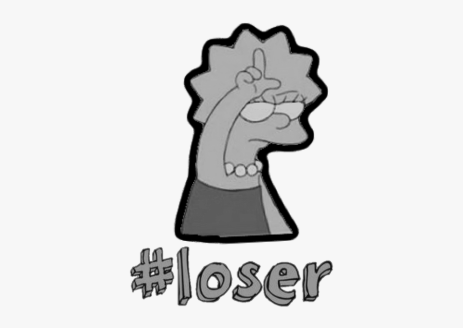 #losers4life #loser #deadinside #simpsons - Cartoon, Transparent Clipart