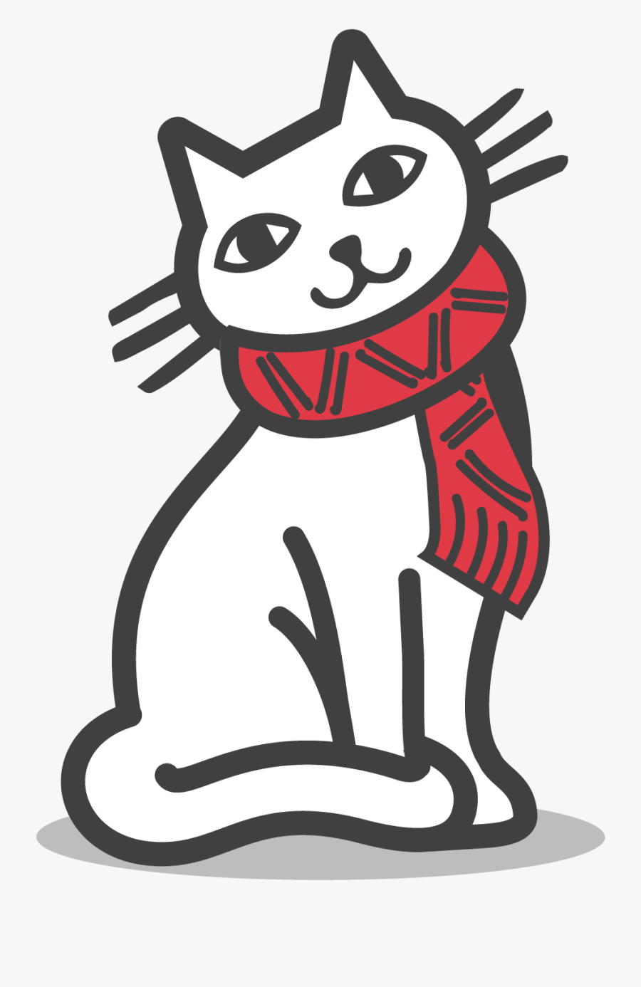 Proper Food • For Cats • - Cat Black And White Cartoon, Transparent Clipart