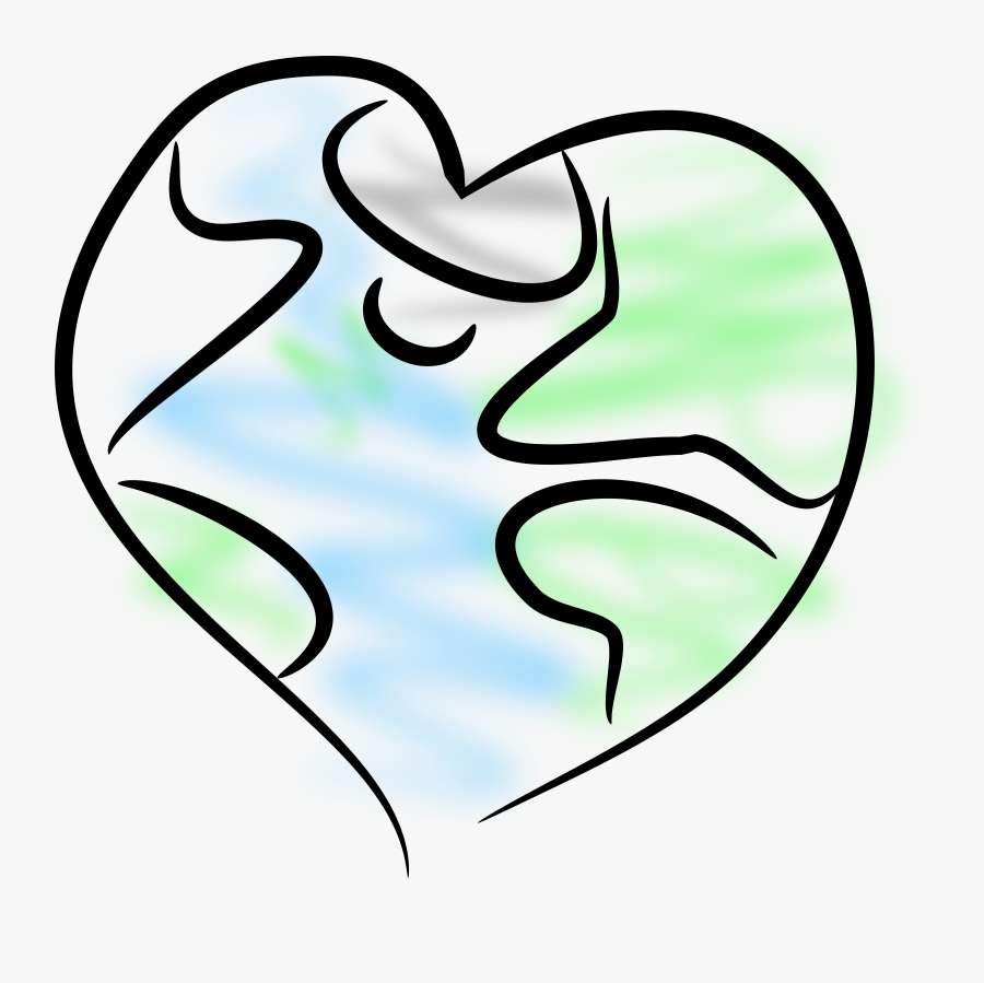 Heart Earth Clipart - Transparent Heart Earth, Transparent Clipart