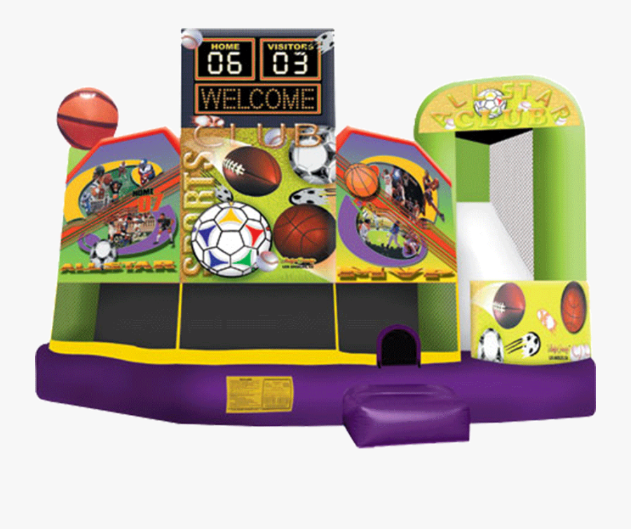 Sports Combo Bounce House - Sports 5 In 1 Combo, Transparent Clipart