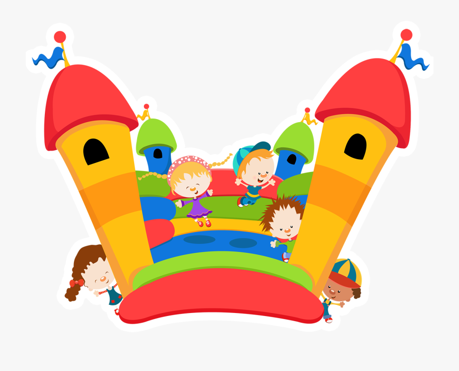 Bouncy Castle Cartoon, Transparent Clipart