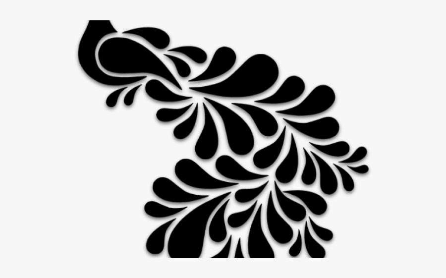 Shadow Clipart Peacock - Home Wall Art Design, Transparent Clipart