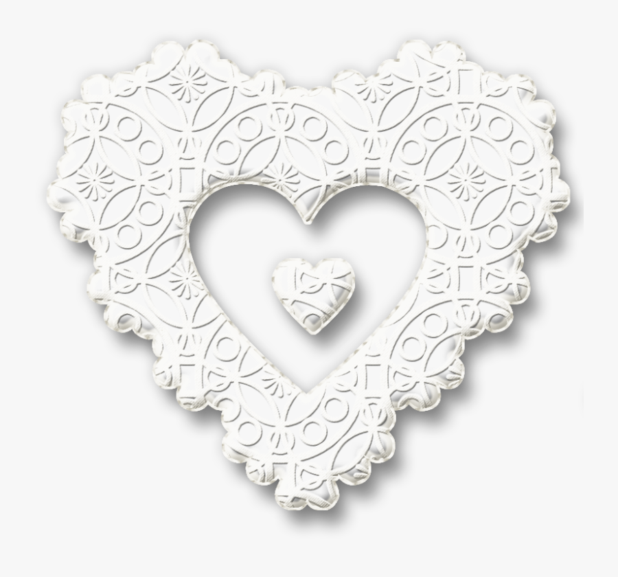 Transparent Background Lace Heart Png, Transparent Clipart