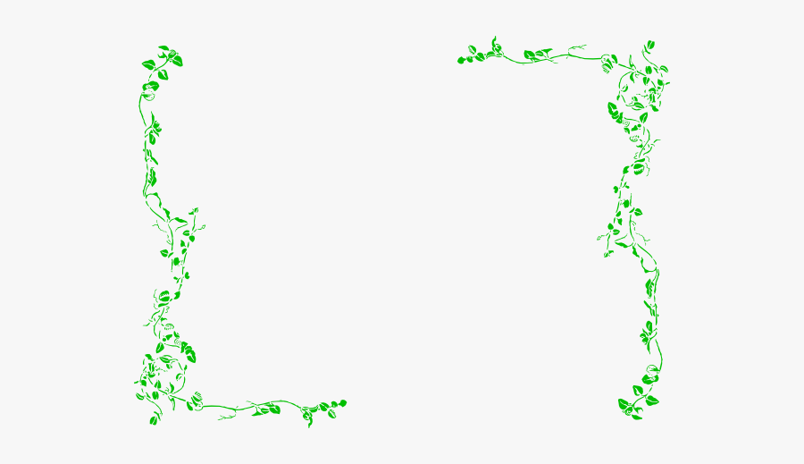 Vine Border Black And White, Transparent Clipart