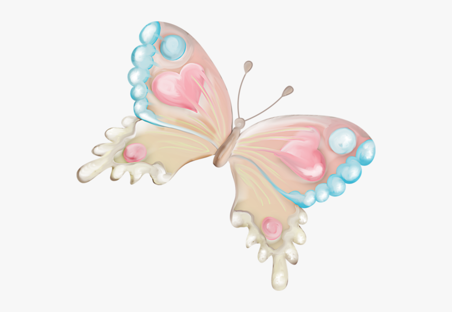 Transparent Background Pastel Butterfly Clipart, Transparent Clipart