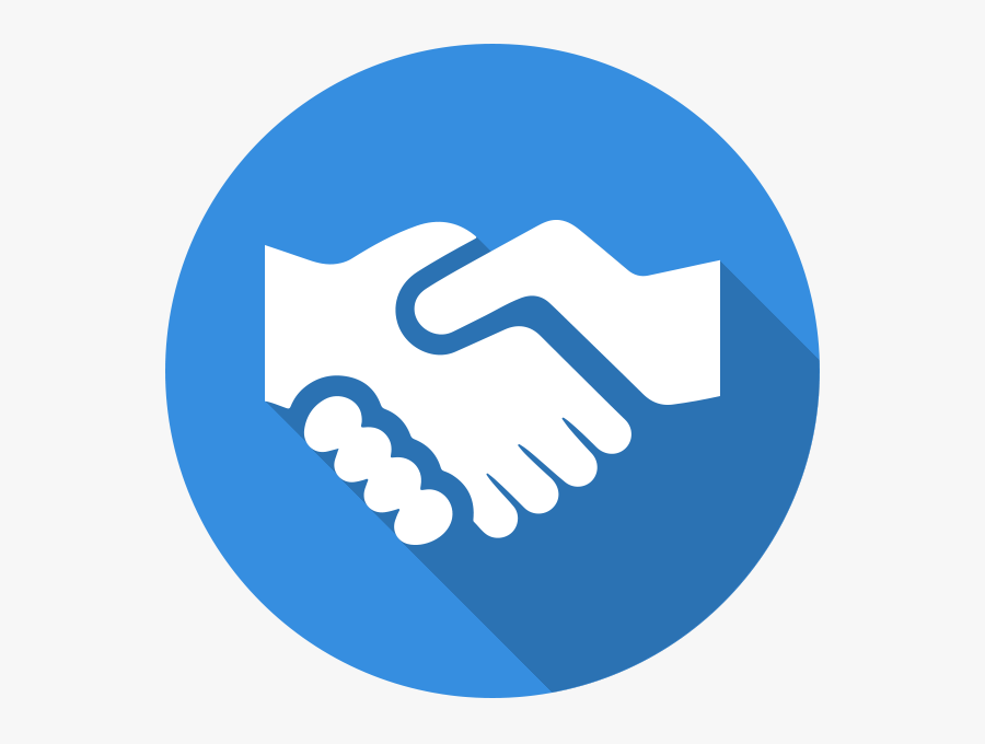 Law Practice Management Software For Mergers And Aquisition - Circle Blue Handshake Icon, Transparent Clipart