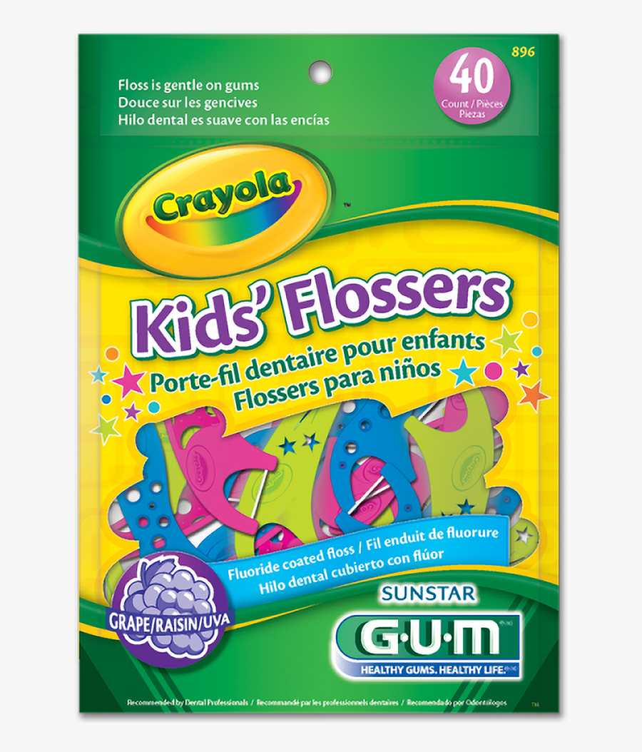 Gum® Crayola™ Flossers - Gum Crayola Kids Flossers, Transparent Clipart