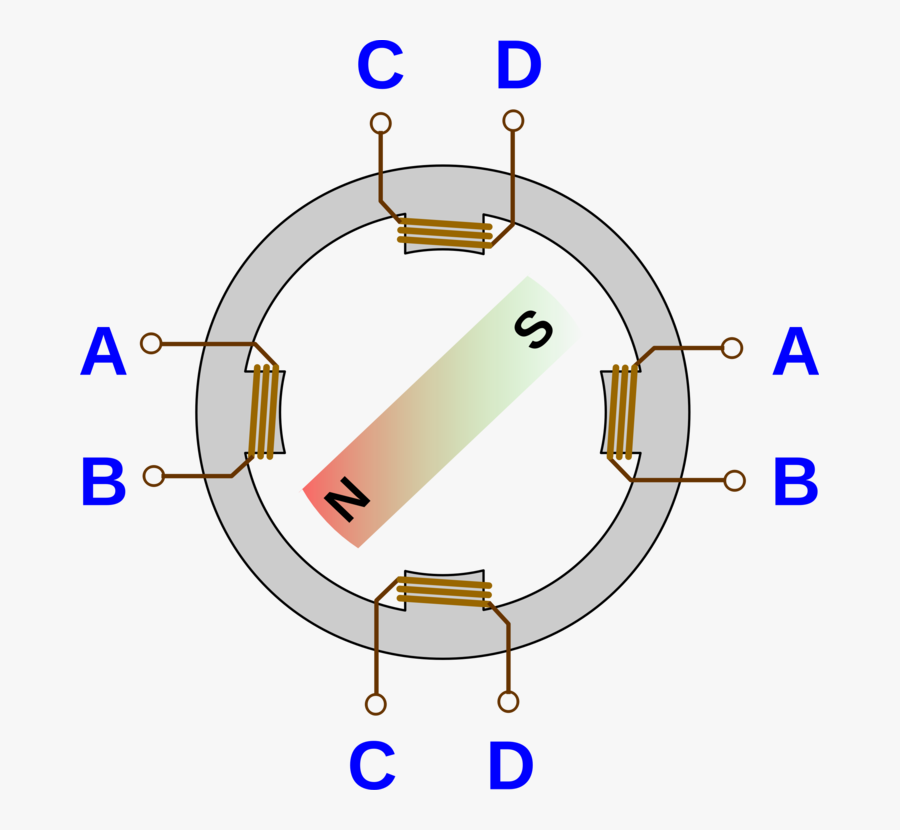 Angle,area,text - Electrical Stepper Motor Symbol, Transparent Clipart