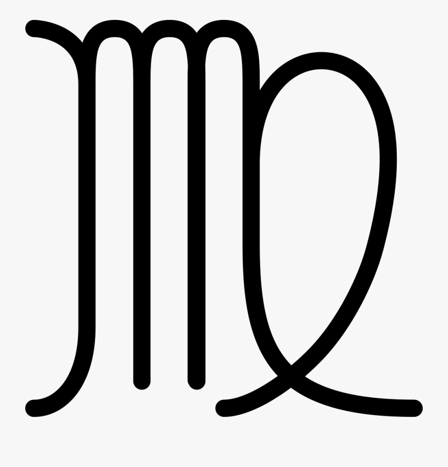 Virgo Clipart Svg - Transparent Symbol Virgo, Transparent Clipart