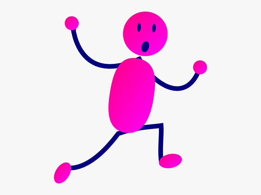 Stick Man Running - Running Clip Art, Transparent Clipart