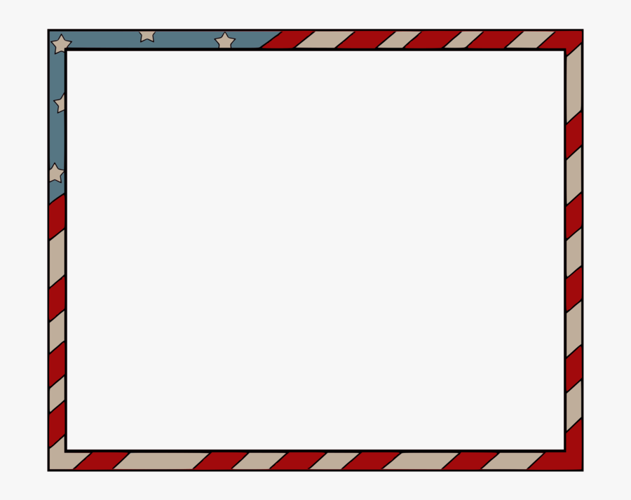 Picture Frame,square,angle - Flag Of America Border, Transparent Clipart