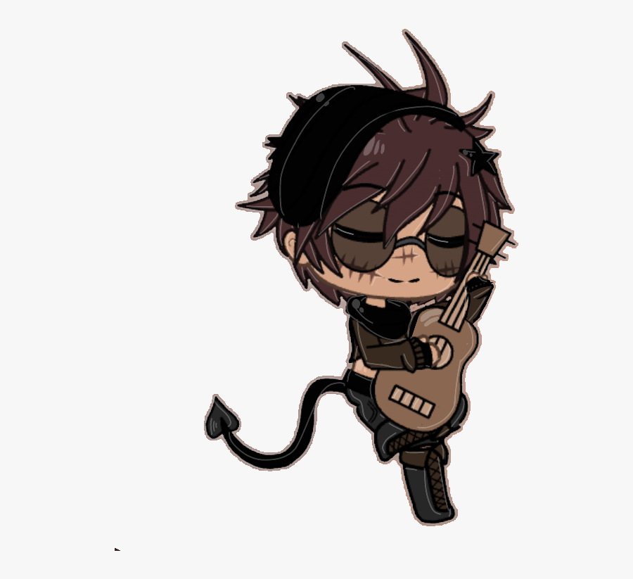 #guitar #cool #guy #cute #brown #guitarra #chico #luv - Cartoon, Transparent Clipart