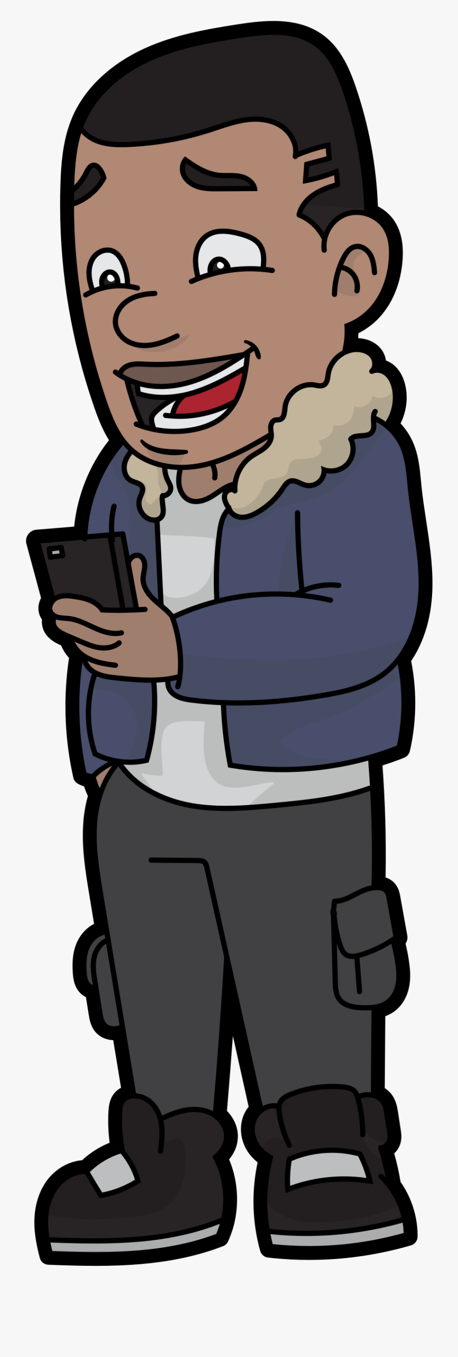 Cool Black Guy Cartoon, Transparent Clipart